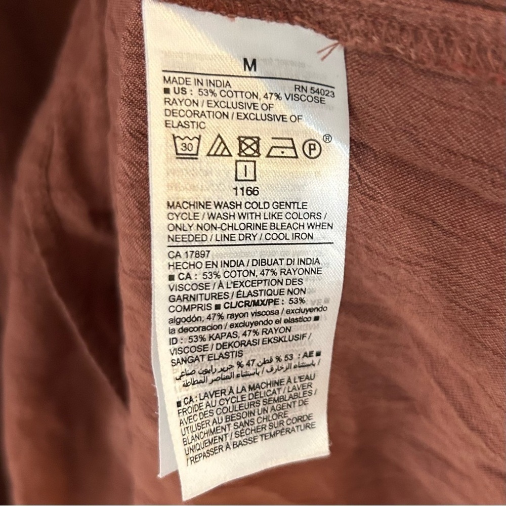 Old Navy Brown Pleated Long Sleeve Sundress - Picture 7 of 8
